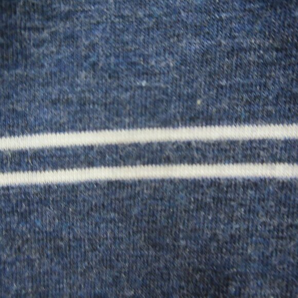 Uniqlo Womens L Navy Blue White Sleeveless Knit Maxi Dress Cotton Modal Nautical - Picture 7 of 9